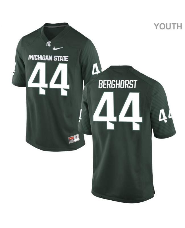 Youth Michigan State Spartans #44 Adam Berghorst NCAA Nike Authentic Green College Stitched Football Jersey GG41T13EA
